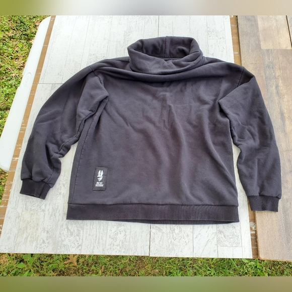 Acid rabbit cowl neck Size Large black cotton. Polish pullover. - Picture 1 of 7